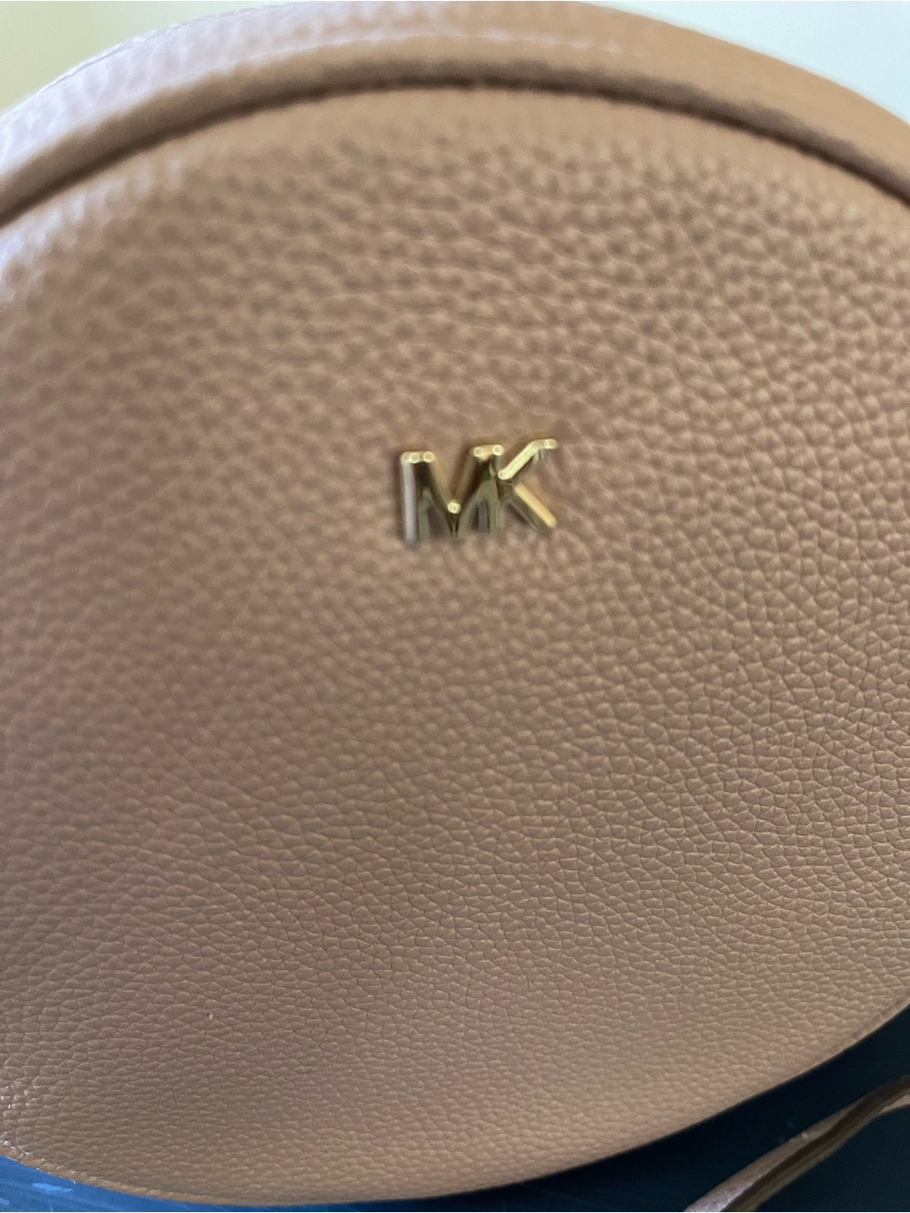 Michael Kors Round Pebbled Crossbody in Tan - Picture 3 of 8